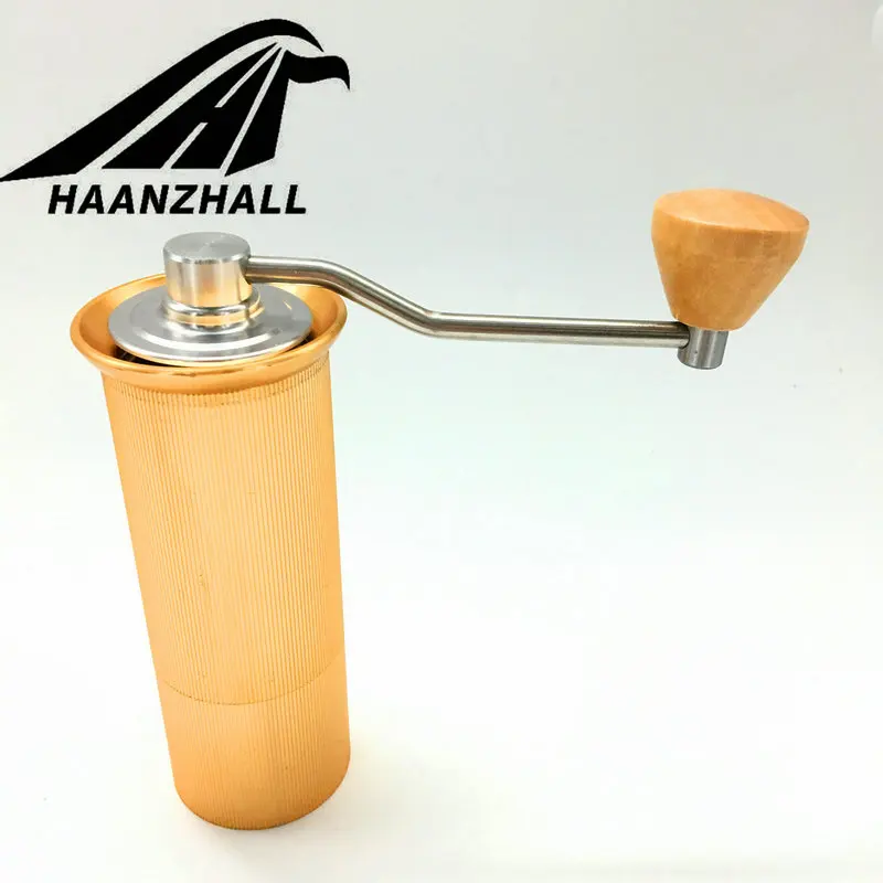 Günstig HAANZHALL 45MM Manuelle kaffeemühle edelstahl Grat mühle Konische Coffe bean miller Manuelle Kaffee Fräsen maschine