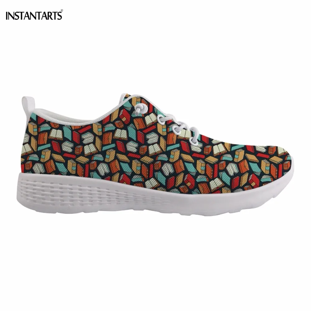 INSTANTARTS مضحك 3D كتاب ملاحظات طباعة أحذية ماء للنساء الرجال تنفس الدانتيل يصل حذاء الشاطئ السباحة أكوا المنبع أحذية