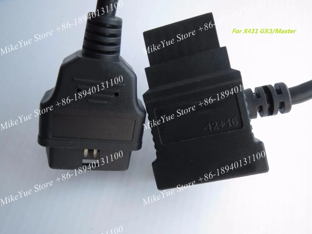 Original For Launch  X431 For Mitsubishi Hyundai -12+16 Obdii Cable Gx3 Connector Obdii Adaptor 12 16 Obd2 Cables