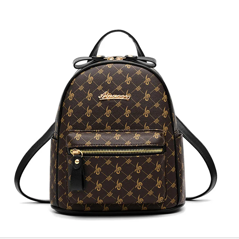

New Fahion Women PU Leather Backpack For Teenagers Girls Leisure Backpacks Female Ladies Casual Backpack Women's Backpack