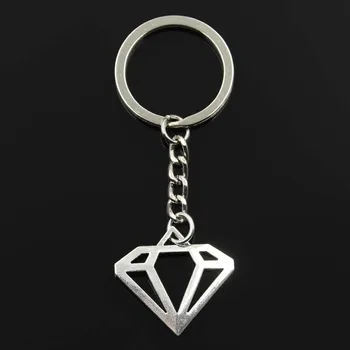 

Fashion Diamond Shape Logo 28x30mm Pendant 30mm Key Ring Chain Bronze Silver Color Men Car Gift Souvenirs Keychain Dropshipping