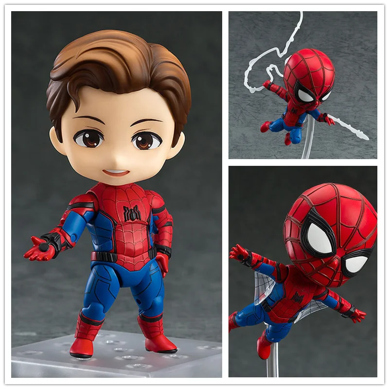 Animé Marvel Avengers Spiderman Nendoroid 781 mignon Spiderman figure Kawaii  Spider Man 10cm figurine jouets cadeau de noël - AliExpress