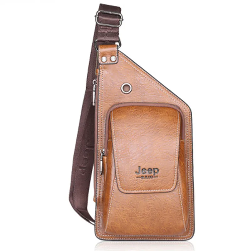 JEEP BULUO Summer Bag Men Chest Pack Single Shoulder Strap Back Bags