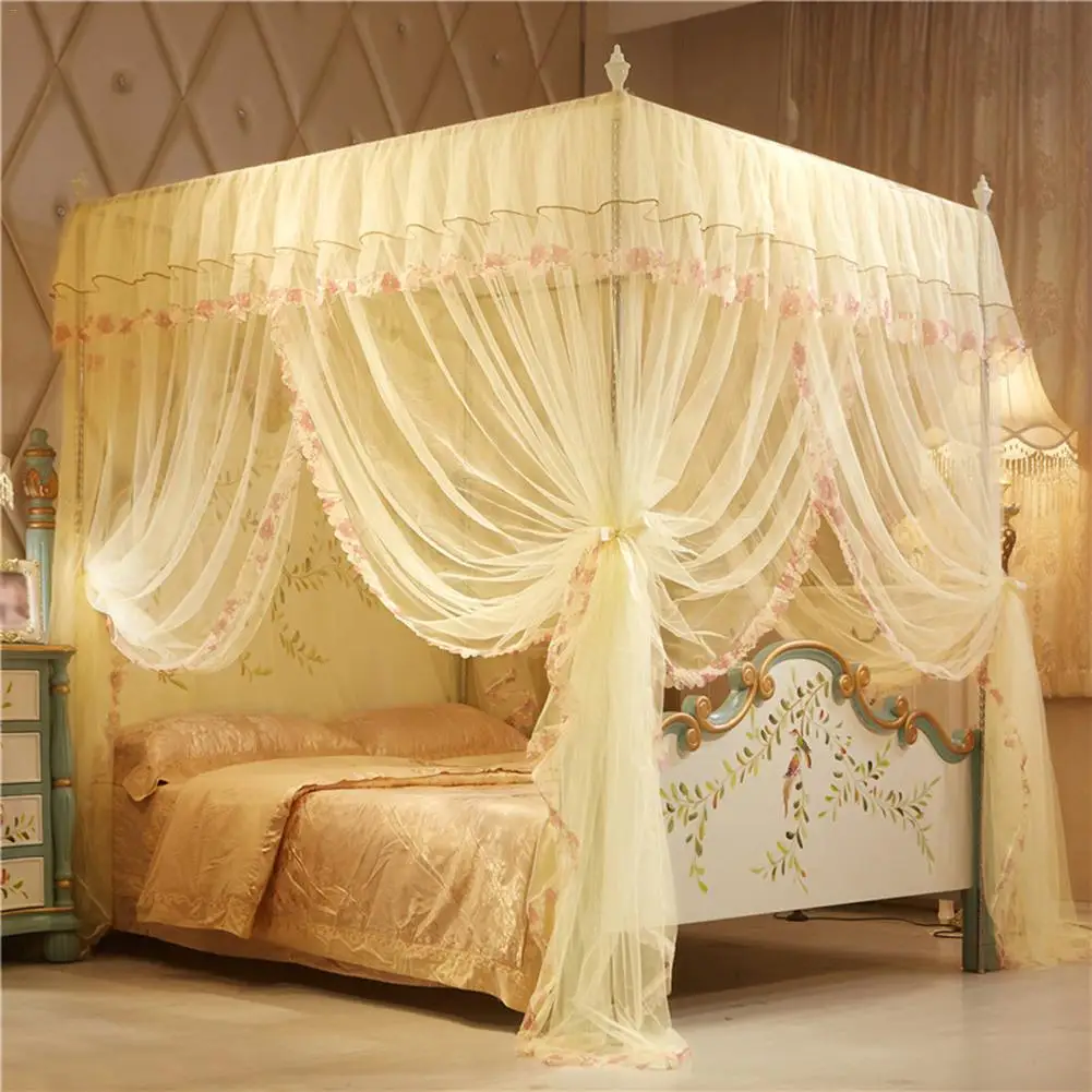 

150*200 cm Mosquito Net Elegant Lace Polyester Insect Bed Canopy Netting Curtain Round Dome Mosquito Net Bedding