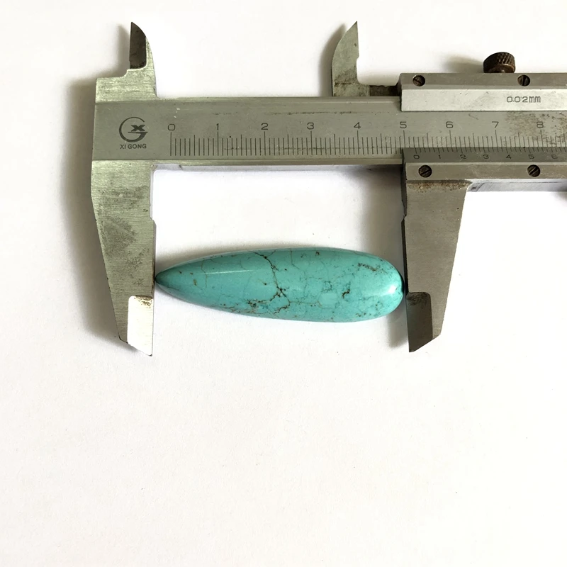 松石16x52mm 长水滴梨形戒面吊坠11 (4)