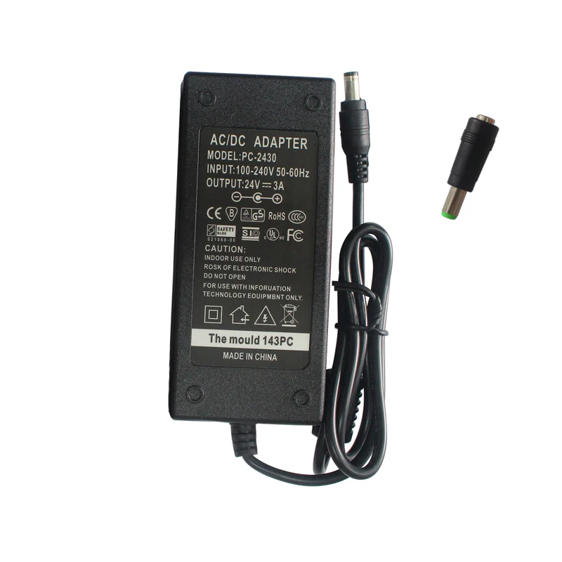 SEEBZ 24V 3A AC/ DC Adapter Power Supply for Zebra ZP550 ZP450 GX420d