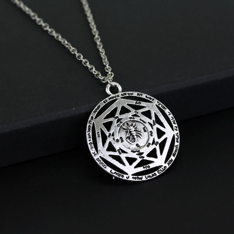 

Supernatural Necklace Heptagram Scorpion Key of Solomon Pentacle Seal Pagan Wiccan Jewelry Supernatural Amulet Pendant Necklace