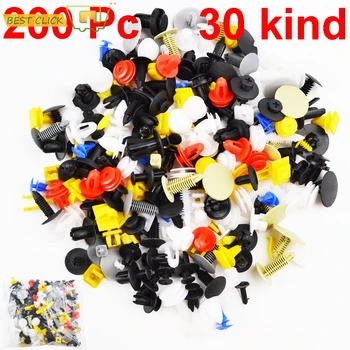 

200pcs Car Mixed Universal Door Trim Panel Clip Fasteners Auto Bumper Rivet Retainer Push Engine Cover Fender Fastener Clip
