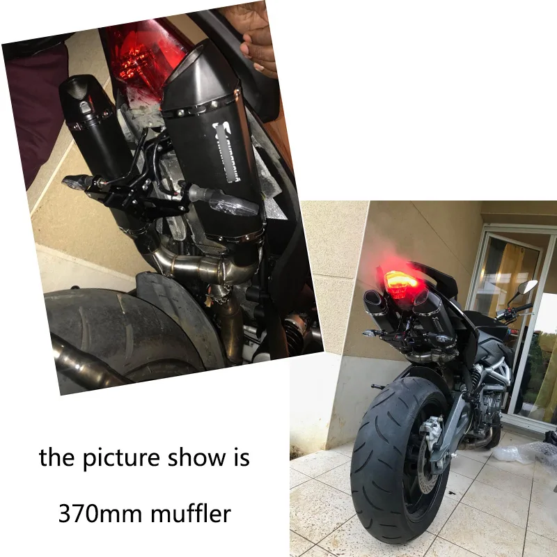 For Benelli 600 Exhaust Pipe Motorcycle Dual-outlet Mid Slip On 2 51mm Exhaust Muffler Pipe Rear Escape TNT600 BN600 BJ600