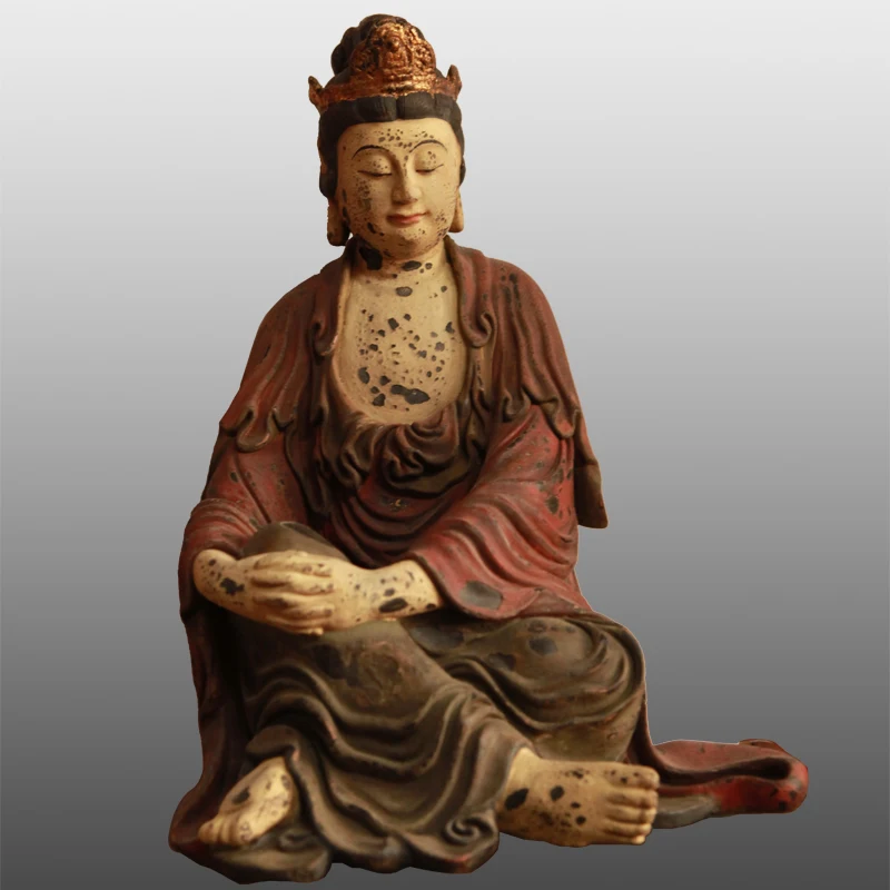 

46cm buddha statue chinese Handcraft ancient antique Gunan Yin Statues Lacquerware Customizable Craft