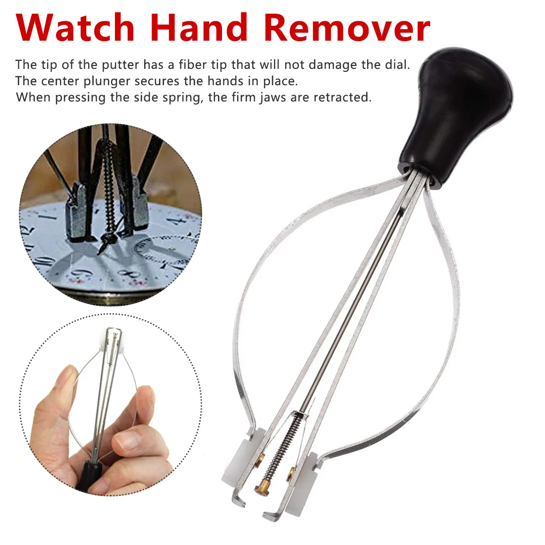 

Watch Tool Hand Plunger Puller Remover Hand Set Fitter Solid Alloy Steel Watch Repair Tool