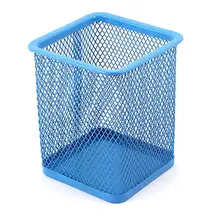 Синий металлический прямоугольной формы сетки ручка карандаш держатель Органайзер