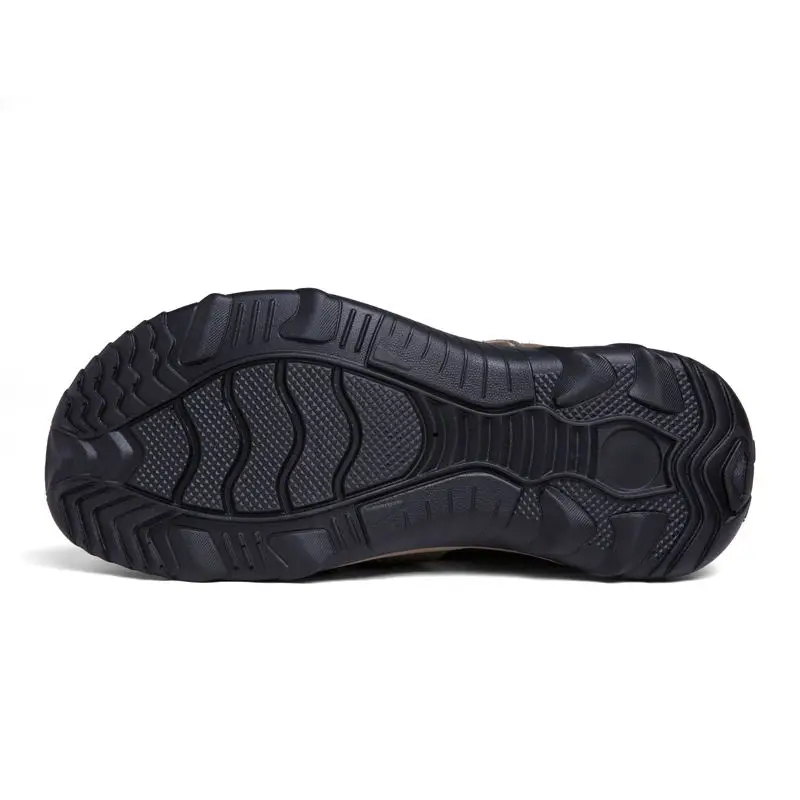 LAISUMK New Fashion Summer Beach Breathable Men Sandals Genuine Leather Men's Sandal Man Causal Shoes Plus Size 39-48