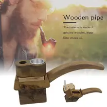 Съемная инновационная фильтрующая трубка, оригинальная деревянная трубка, сигарета, табак двойного назначения, портативный дымовой горшок, кальян, табак