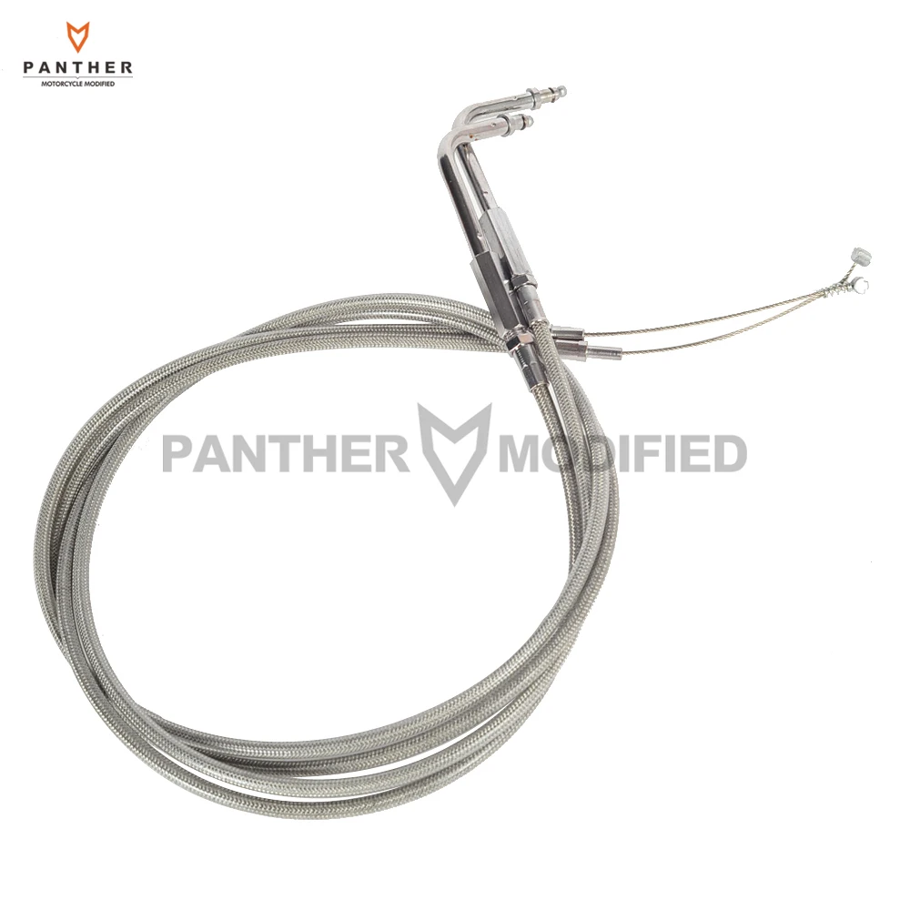 

2 Pcs Motorcycle Braided Throttle Cable Wires Moto Speed Line case for Harley Davidson Sportster XL883 XL1200 2002-2014