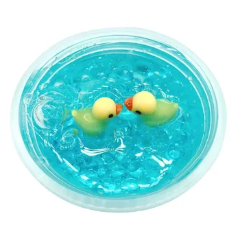 Fluffy Slime Transparent Swimming Ducks DIY Toys For Kids Squeeze Toys Stress Relief Toy newest hot sale squeeze cans flash powder clear slime scented stress relief toy sludge toys interesting toys creative diy toys
