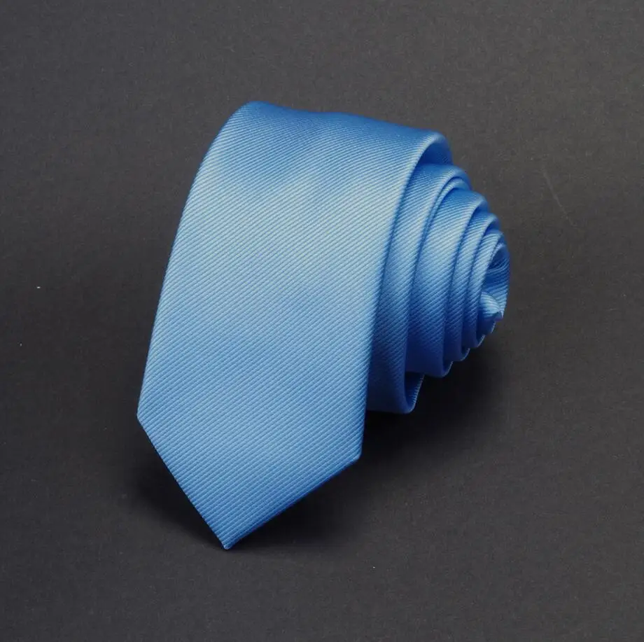 RBOCOTT простой цветной галстук 6 см тонкий галстук мужской галстук сплошной цвет узкие галстуки для мужчин красные свадебные модные синие повседневные Галстуки - Цвет: 04