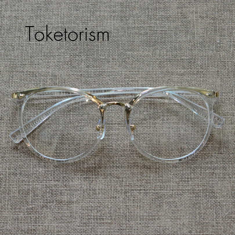 Toketorism новые модные золотые оправы для очков для мужчин и женщин, винтажные прозрачные очки, брендовые дизайнерские 1569