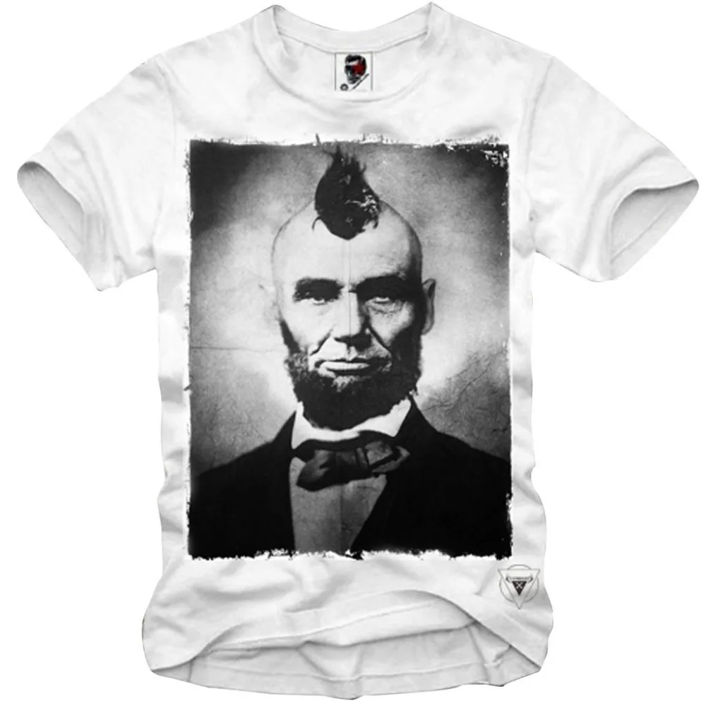 

2019 Fashion T-SHIRT ABRAHAM LINCOLN HIPSTER PRESIDENT PUNK T Shirts