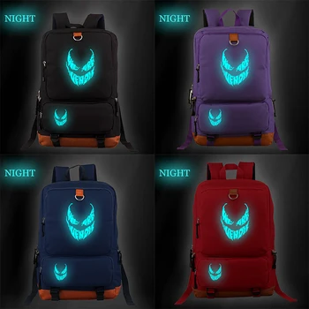 

Venom Luminous Backpack Students Boys Girls Mens Women Bags Cool Casual High Quality Travel Rucksack Beautiful Teens Knapsack