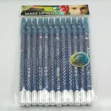 12 шт./компл. Водонепроницаемый тени для век Макияж карандаш professional eye liner темно-синий блеск Подводка для глаз ручка с точилка