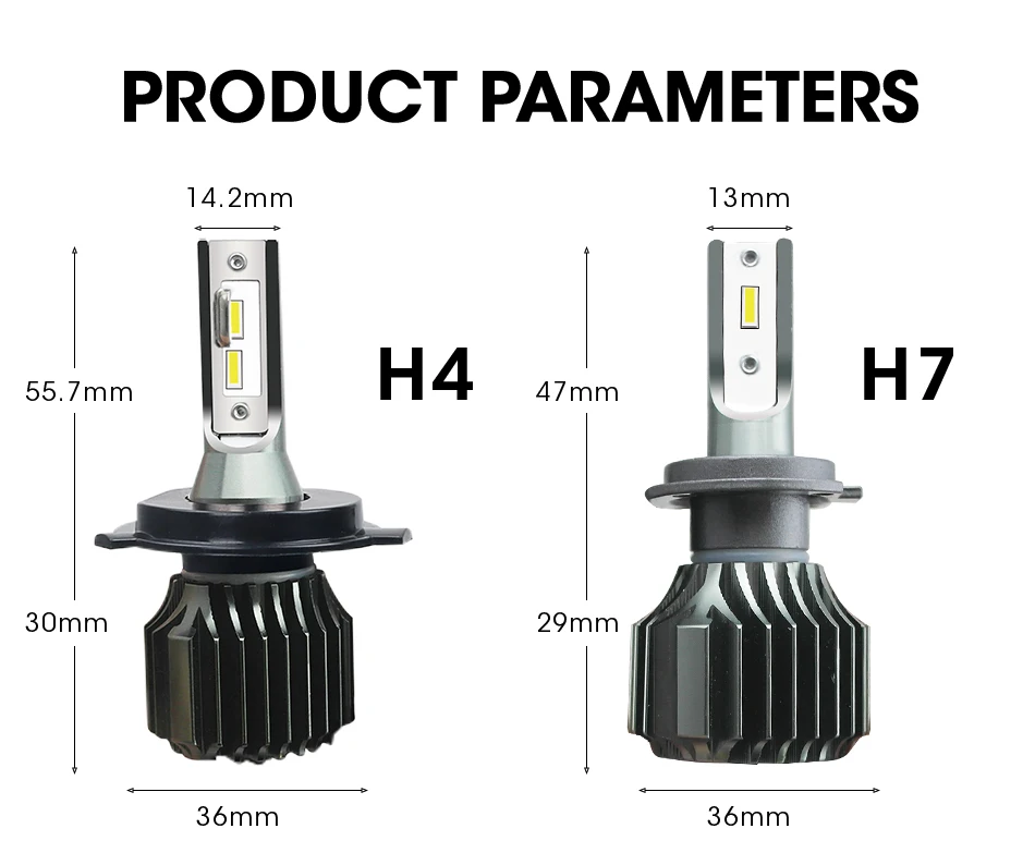 Carlitek CSP H7 Led H11 H4 H3 H1 фар автомобиля 9012 9006 9005 светодиодные лампы 12V 24V 8000LM 6000 К Авто противотуманных фар автомобиля источник света