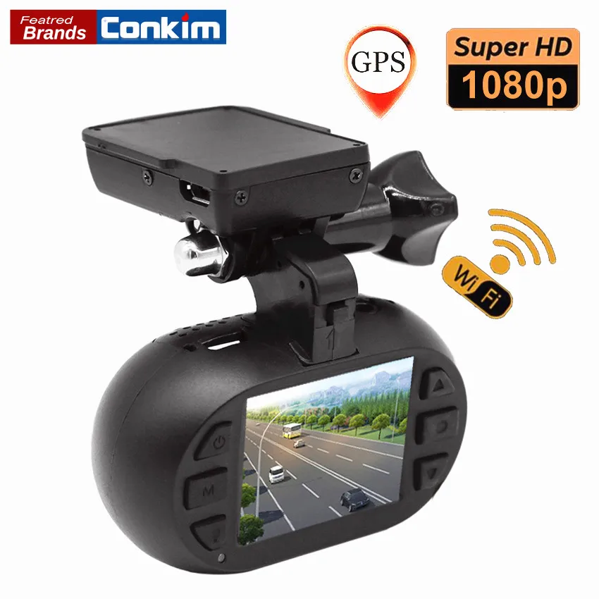 Conkim Novatek 96655 DVR Dash Cam font b Camera b font WIFI GPS Auto Registrar 1080P