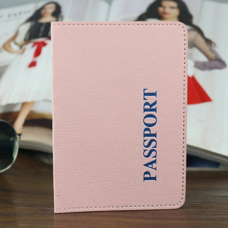 Buy Fashion Solid Cute Passport Covers Pink Cover on