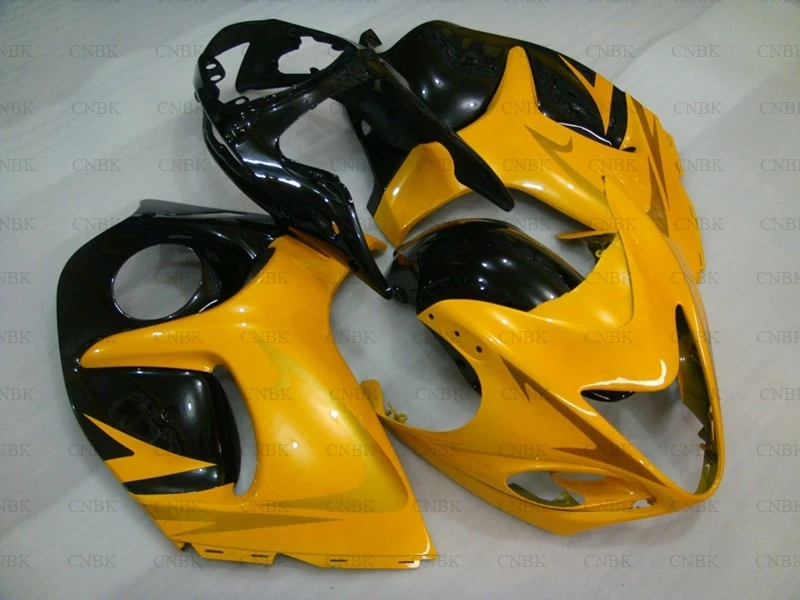 Для Suzuki GSXR1300 2008- мотоцикл обтекатель HAYABUSA 12 13 желтый черный детали корпуса для Suzuki GSXR1300 2009 обтекатель комплекты - Цвет: INJECTION mold