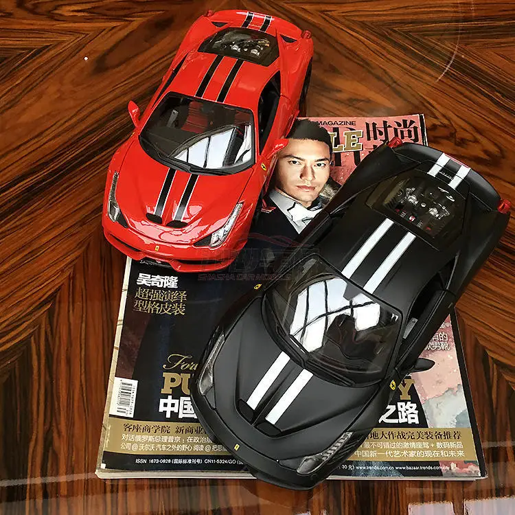 

New Die Cast Metal 1/18 Fine Edition Supercar 458 Speciale Desktop Display Collection Model Toys For Children