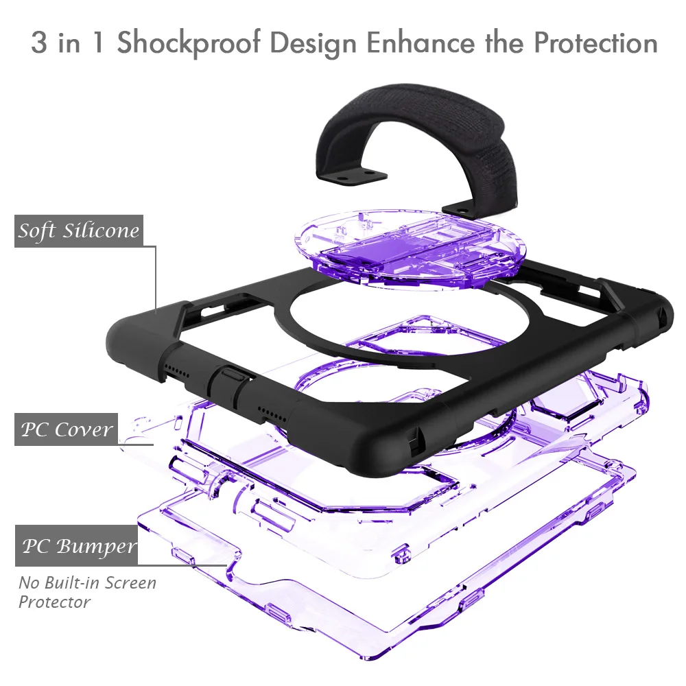 Miesherk Case for iPad Pro 9.7 Universal 360 Rotating Hard PC Kickstand Back Cover with Hand Strap Neck Strap for 9.7 inch Miesherk Case for iPad Pro 9.7 Universal 360 Rotating Hard PC Kickstand Back Cover with Hand Strap Neck Strap for 9.7 inch