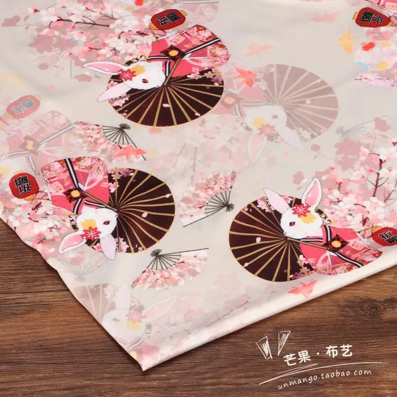 

Sakura Imitation Xiangyunsha Fabric Silk Satin Cloth Handmade Garment Accessories