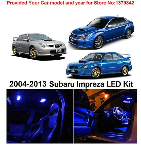 Us 17 49 30 Off Free Shipping 6pcs Lot Car Styling Premium Package Kit Led Interior Lights For Subaru Impreza 2004 2013 In Signal Lamp From