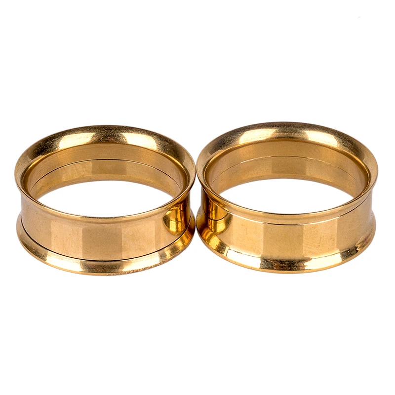 Vintage Double Flared Ear Flesh Tunnel Expanders Shellhard Punk Ear Plug Stainless Steel Screw Ear Gauges Body Piercing Jewelry