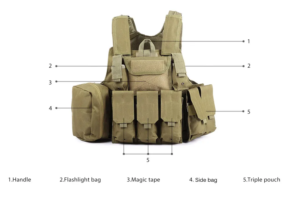 Охотничий Тактический Жилет с множеством карманов военный Molle Plate Carrier для мужчин страйкбол охота черный камуфляж жилет