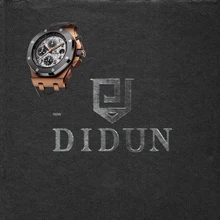 DIDUN Rosegold שעון קוורץ היוקרה מותג עליון גברים שעון הכרונוגרף שעוני יד שעון ספורט עמיד למים עמיד הלם 30 m