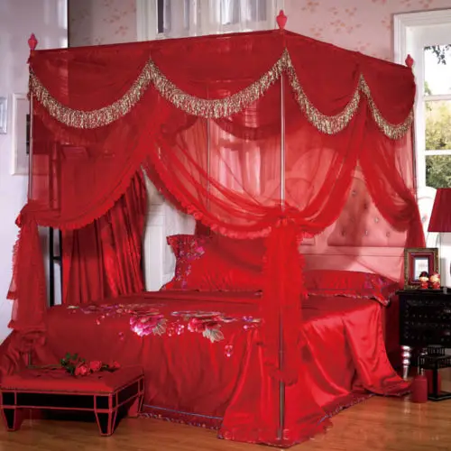 Роскошные противомоскитные сетки с 4 отсеками кронштейном 22 мм|mosquito net|canopy mosquito
