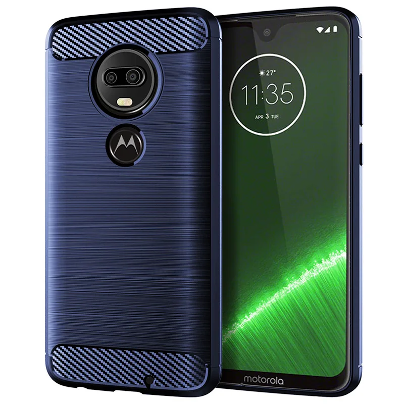 Ультратонкие Чехлы для MOTO G5 G5S G6 G7 Plus чехол из углеродного волокна Motorola Play Power P40