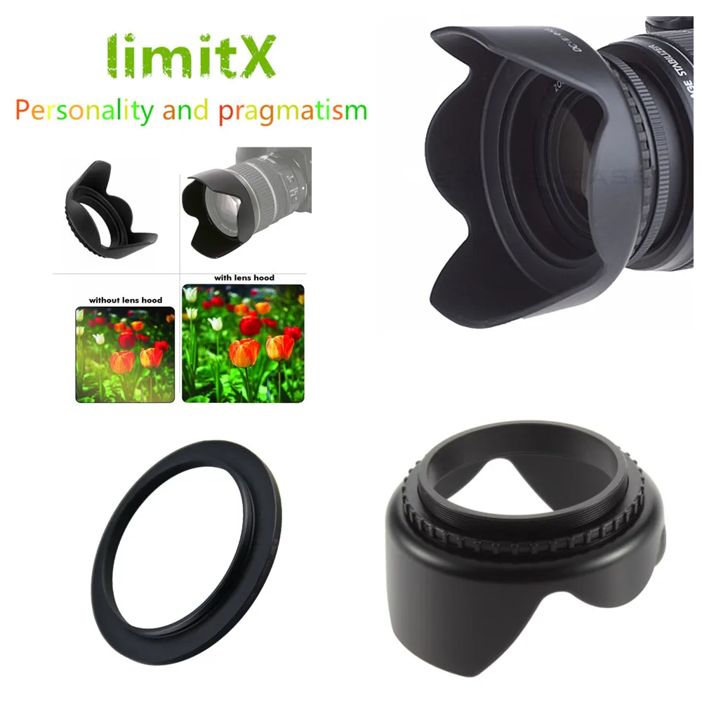 

Flower Lens Hood for Sony RX10 Mark II 2 / Panasonic Lumix DMC-FZ1000 FZ1000 Digital Camera / HC-VX1 VX1 HC-VXF1 VXF1 Camcorder