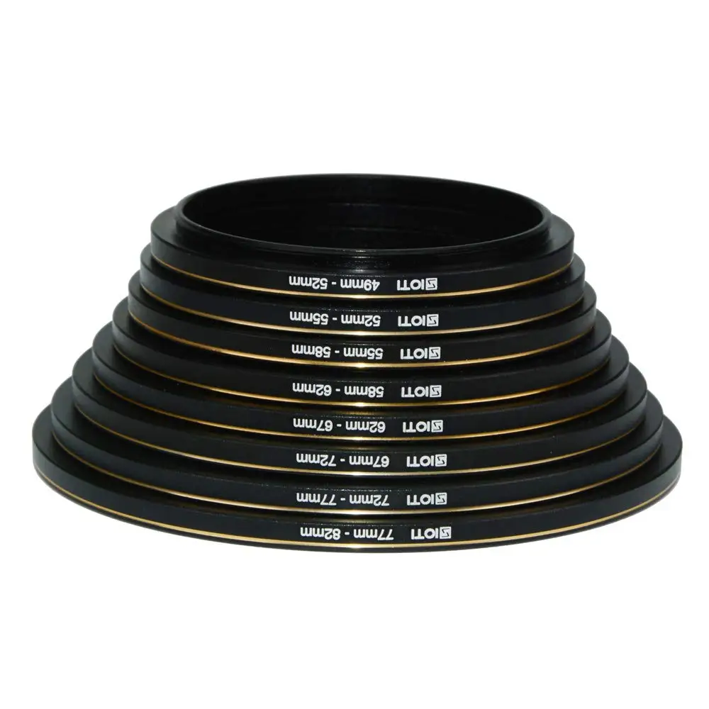 

SIOTI Gold Line Camera Lens Filter Step Up Ring Set Thread Male to Female Stepping Adapter 49-52-55-58-62-67-72-77-82 for Camera