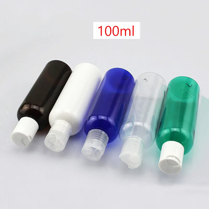 5/30/50/60/80/100ml Disc top Cap bottle Empty Plastic Bottle PET Lotion travel size storage bottles for Shampoo 50pcs/lot | Дом и сад