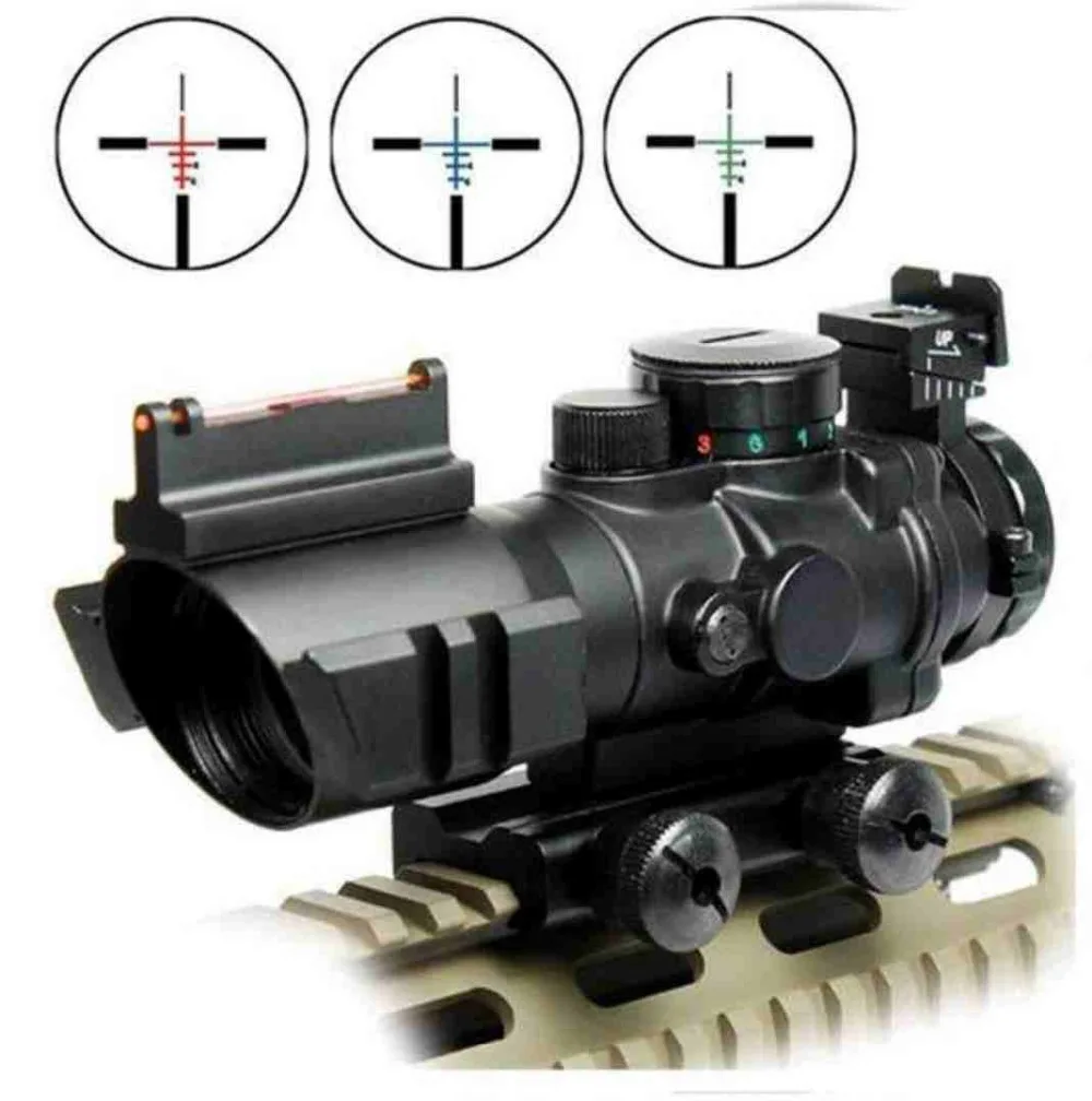 

4x32 Acog Riflescope 20mm Dovetail Reflex Optics Scope Tactical Sight For Hunting Rifle Airsoft Sniper Magnifier