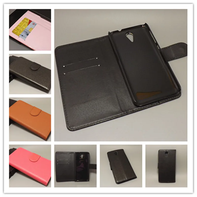 

For HTC Desire 620 620G Desire 820 Mini Lichi Texture Leather Case Pouch Flip case with 2 Card Holder and pouch slot