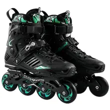 Новые профессиональные Гладкие скользящие роликовые коньки для взрослых, 4 колеса роликовые коньки, обувь для мужчин и женщин, плоская Тормозная обувь, Patines