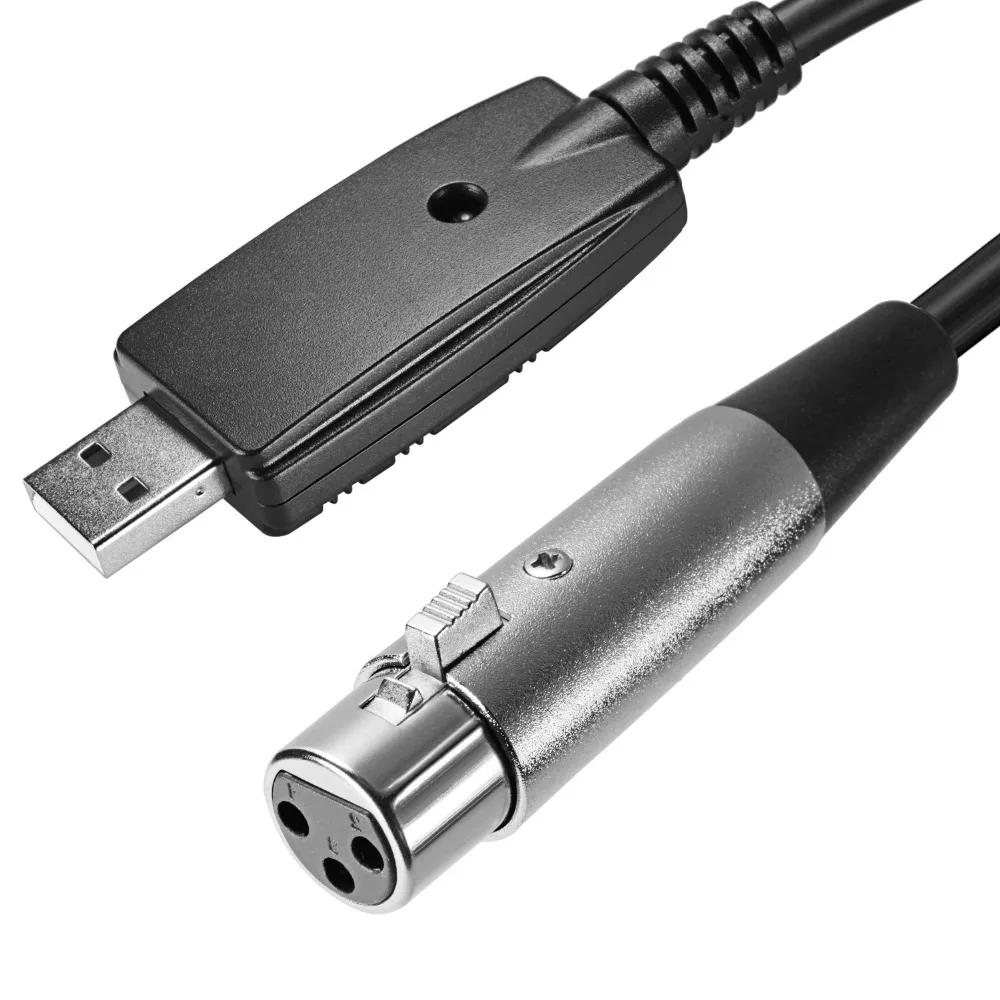 Neewer USB мужчина к 3-контактный XLR Женский микрофонный конвертер Кабель Студия аудио разъем кабель-переходник для компьютера с USB-Порты и разъёмы