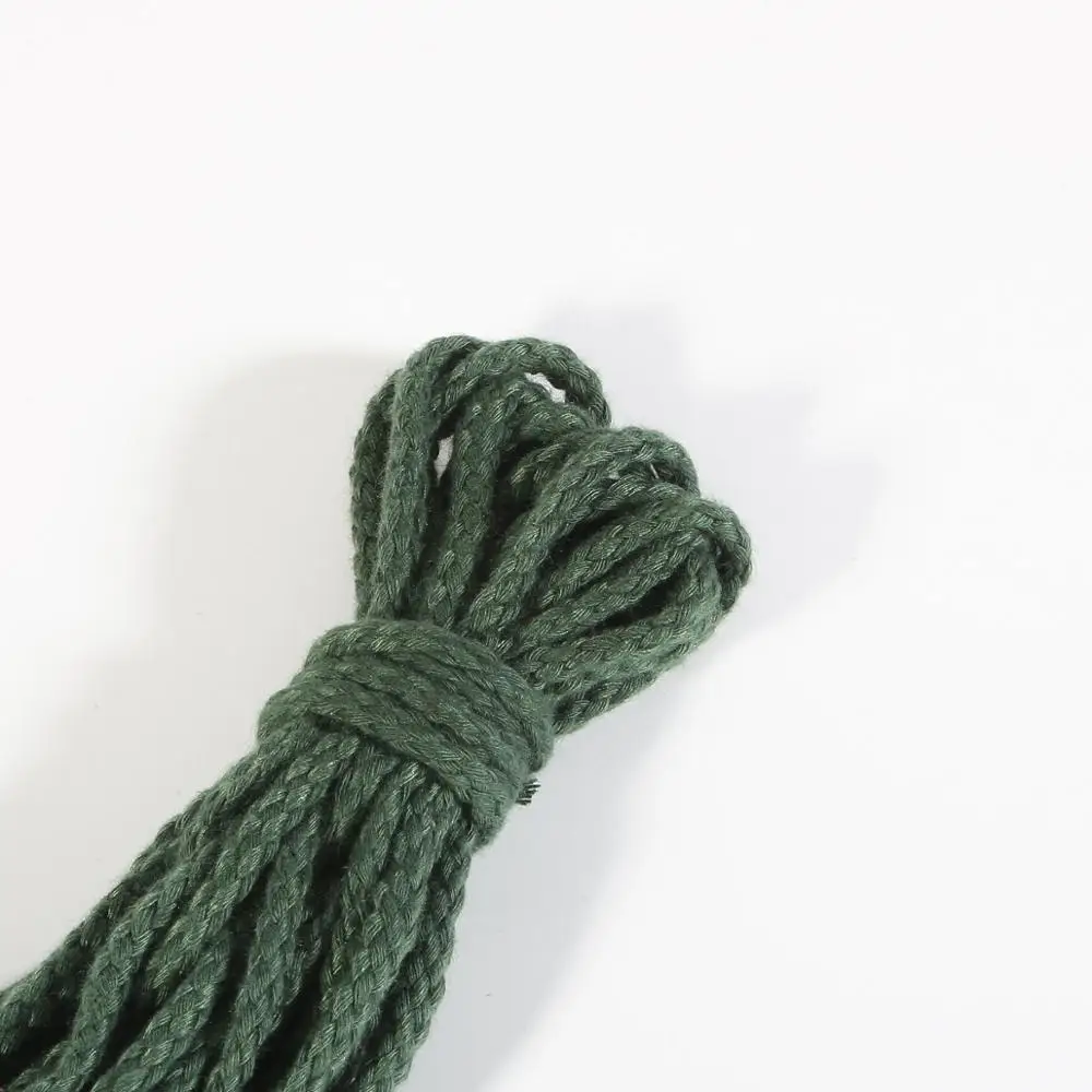 5 ярдов 6 мм хлопковое плетение из веревок декоративный витой шнур веревка для украшения ручной работы шнурок для рукоделия моток веревки