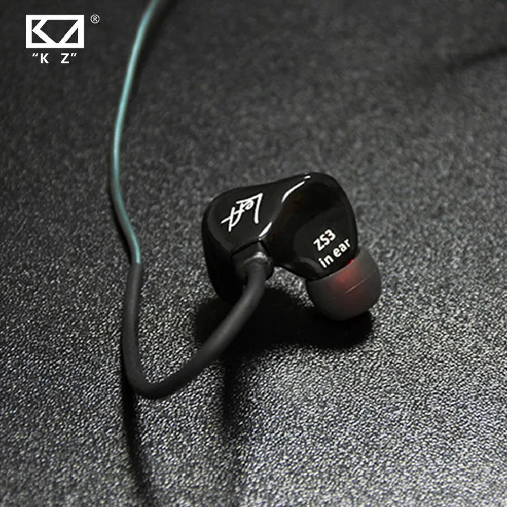 KZ ZS3 Универсальный носить в ухо наушник двойной бас Hi-Fi наушники гарнитура для телефона iphone Высокое качество 0J Прямая доставка