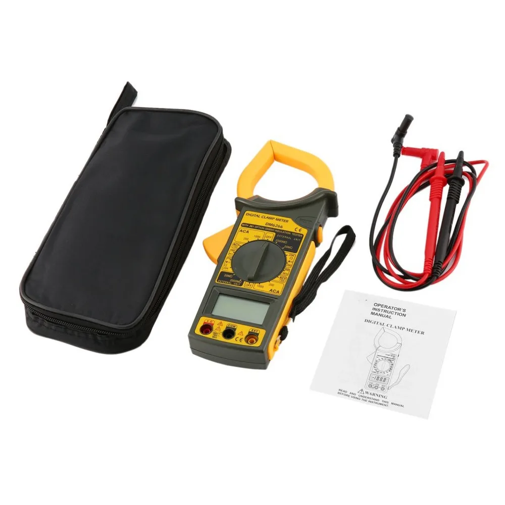 

DM6266 2000 Counts Digital Clamp Meter Digital Ammeter AC/DC Voltage Current Tester Resistor Continuity Test