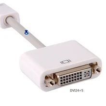 100 шт. мини DVI 24+ 5 Женский кабель адаптер для Macbook HDTV проектор видео каво мужчина- женский кабель