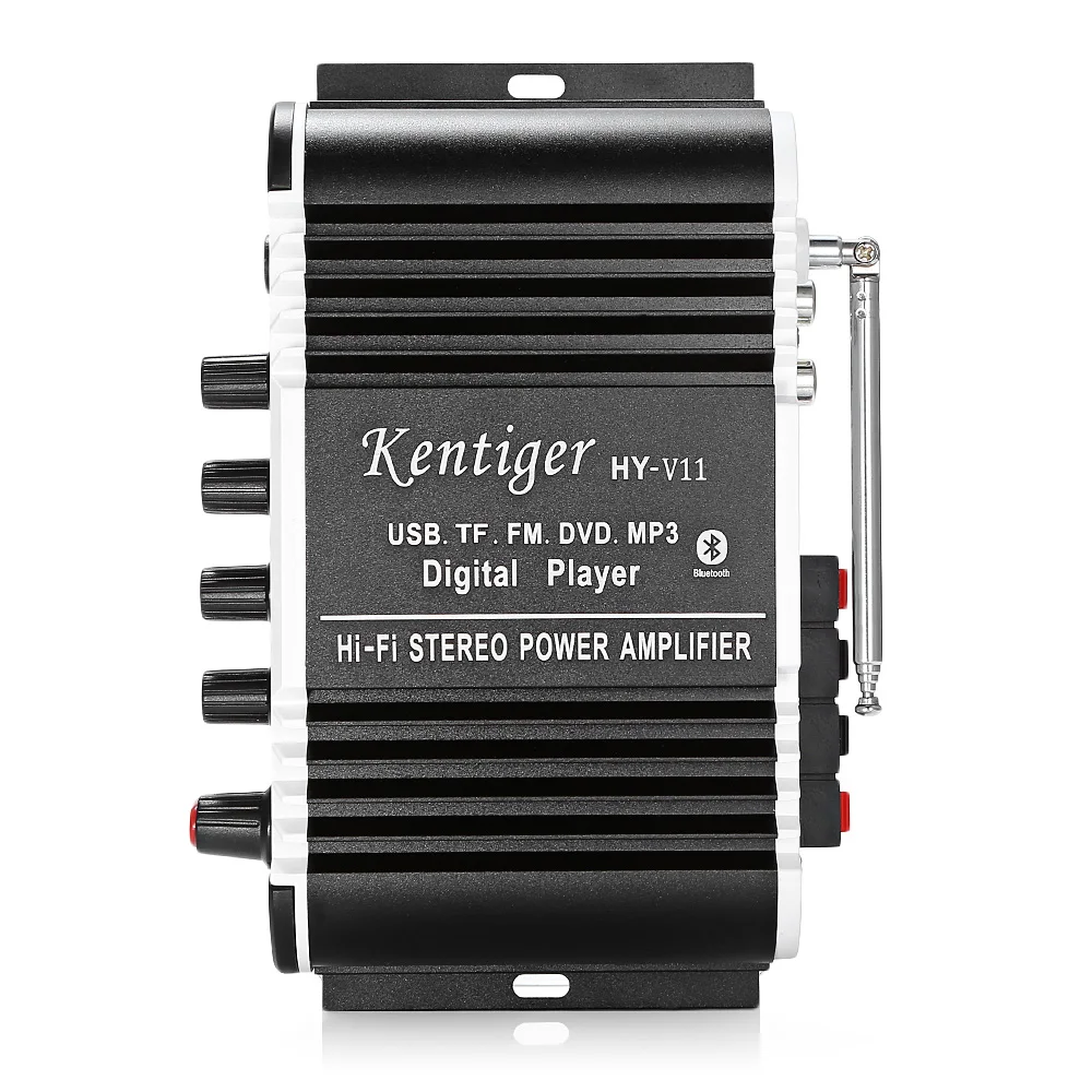 Kentiger HY V11 Bluetooth усилитель 2 канала аудио Поддержка TF USB FM Super Bass с пульта
